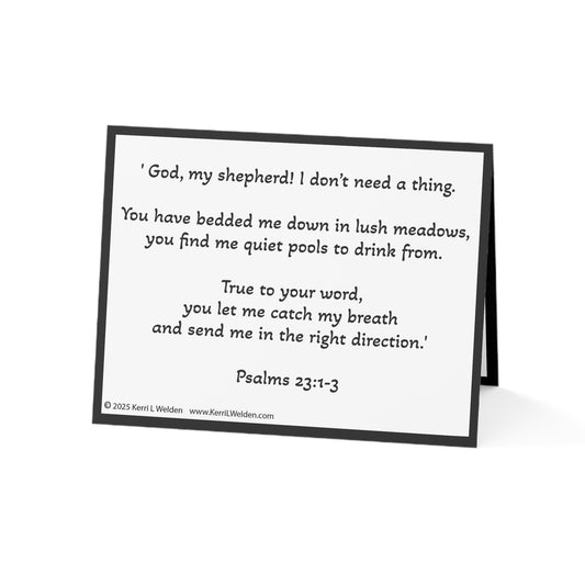 Country Peace Psalms 23:1-3 Greeting Cards