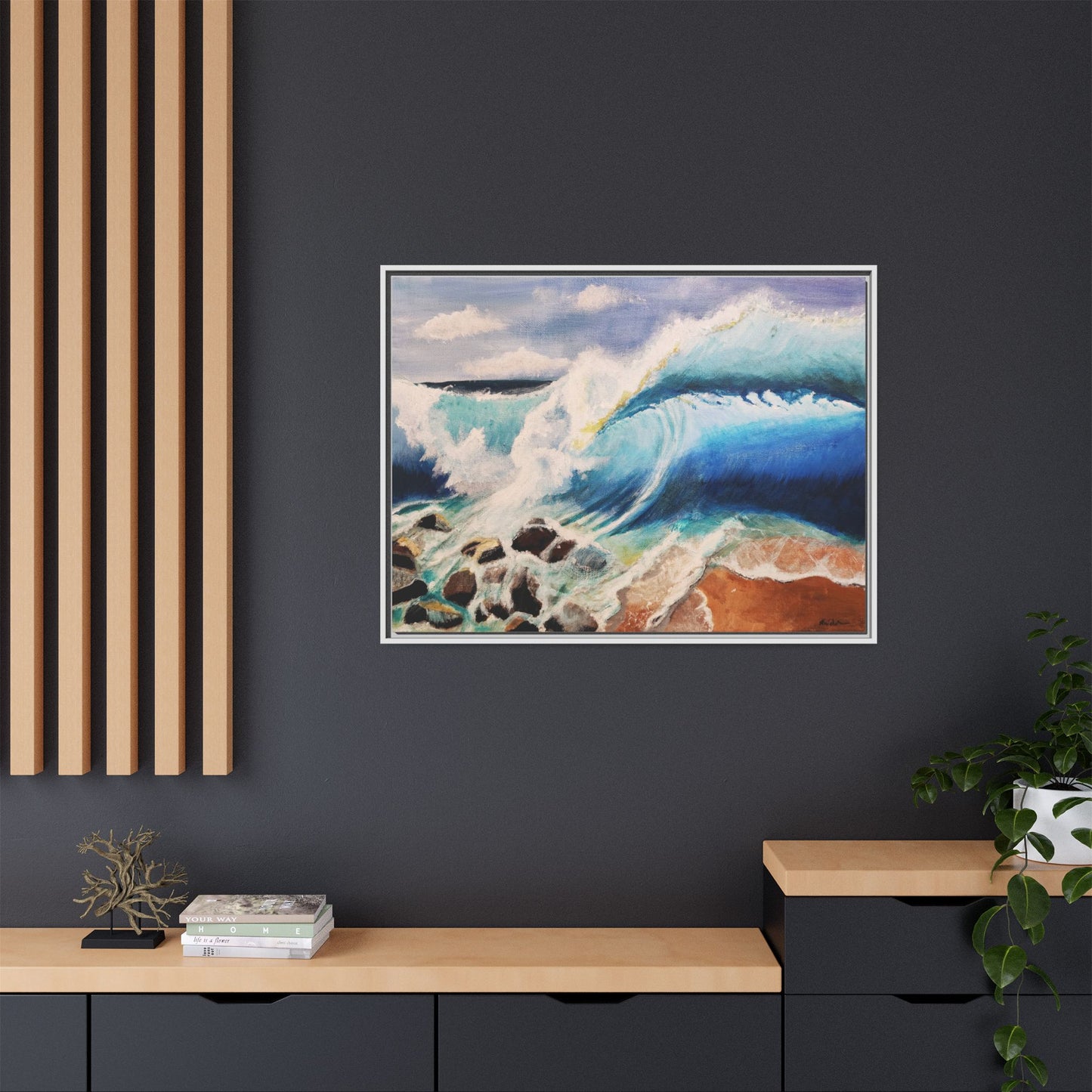 Canvas Wall Art - Ocean Acrylic by Kerri Welden