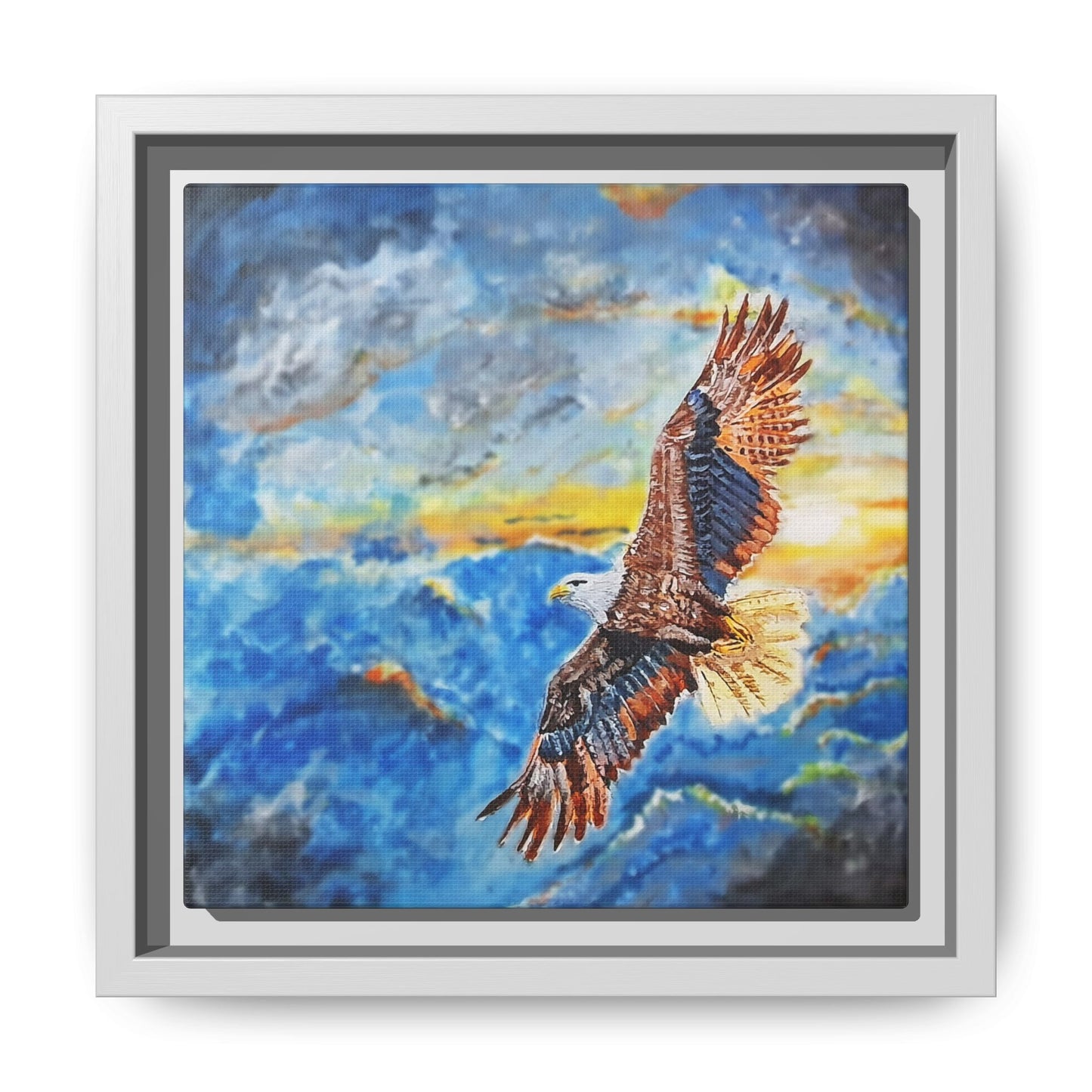 Framed Eagle Artwork - Inspirational Matte Canvas Print