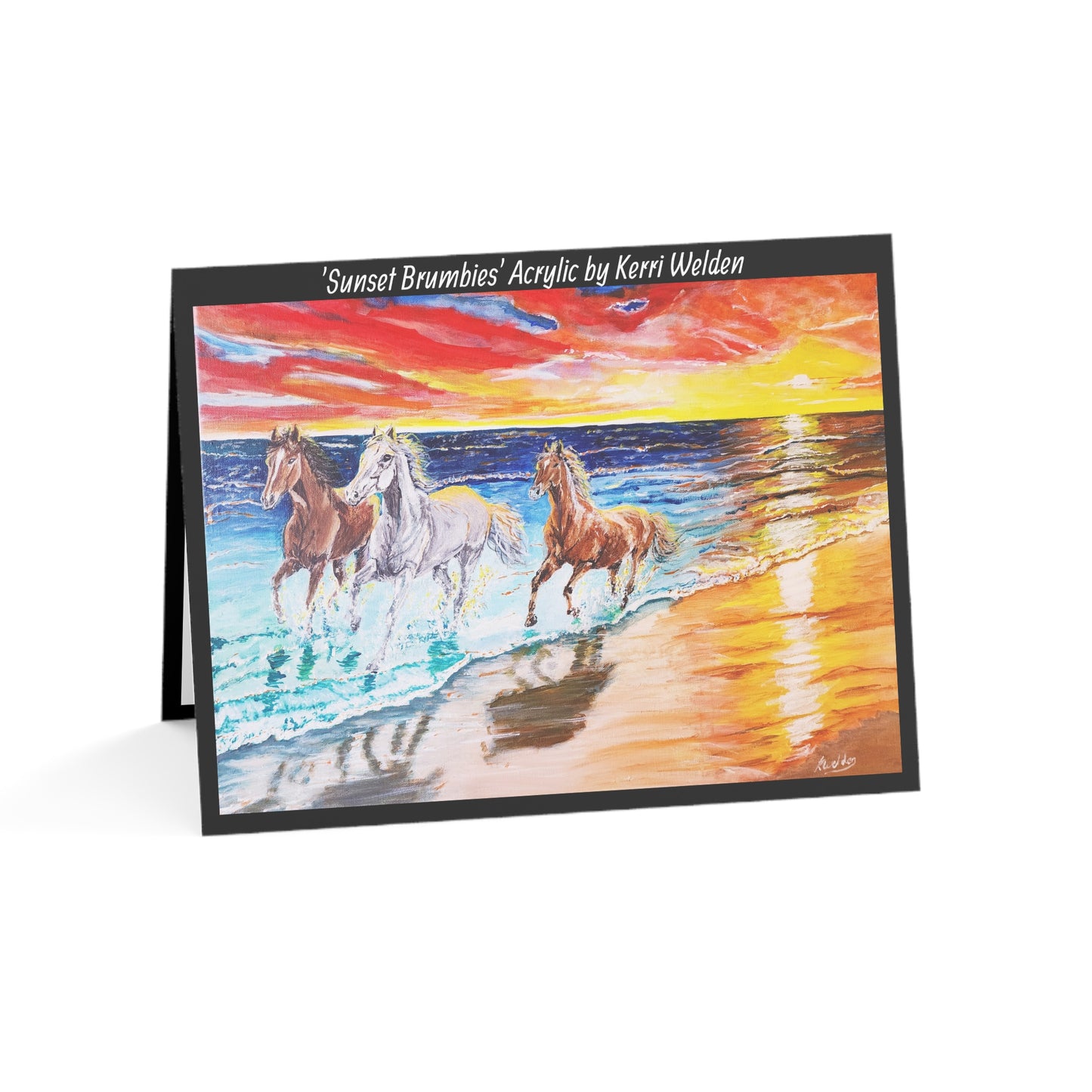 'Sunset Brumbies' Galatians 5:1 Greeting Cards