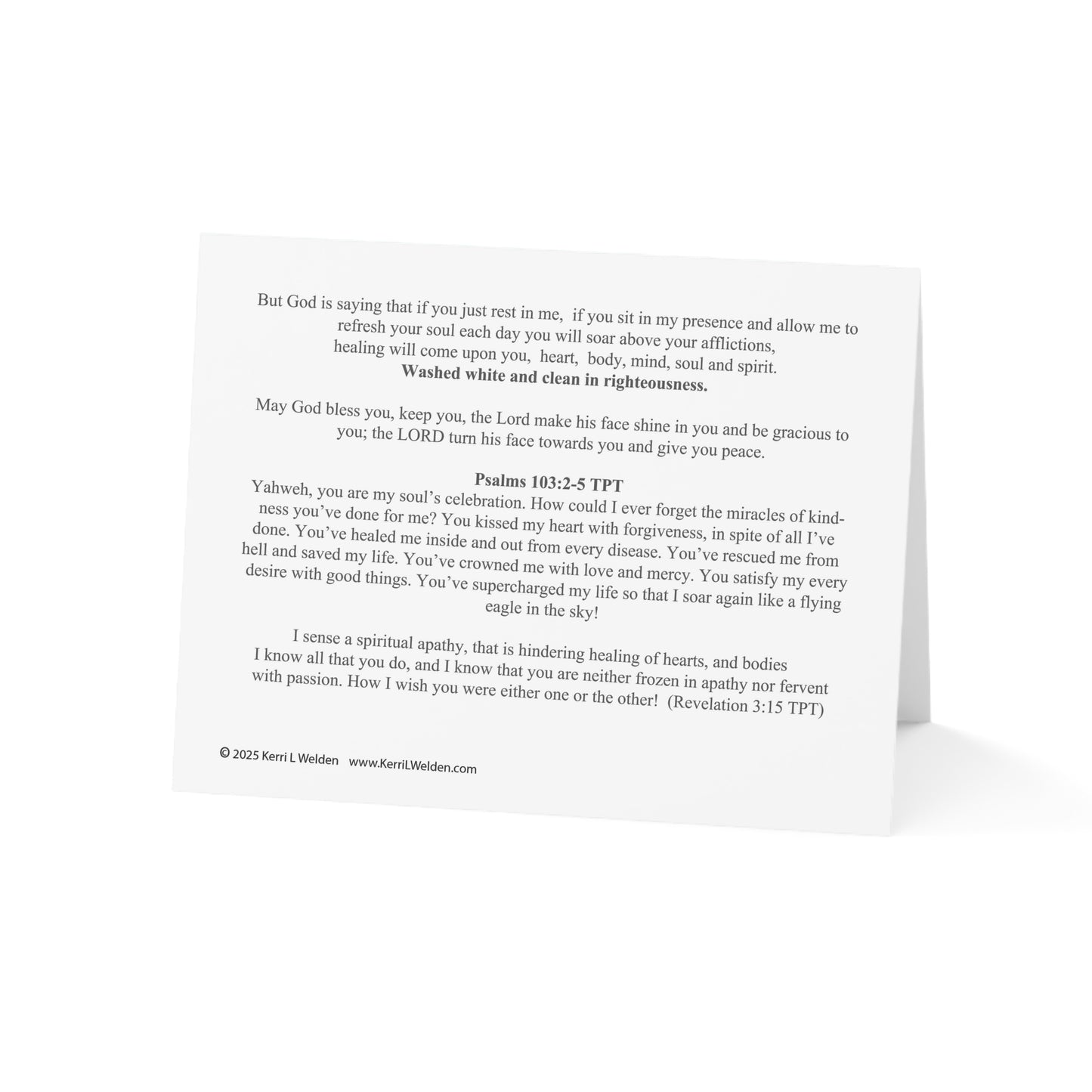 Healing Eagle Greeting Cards Psalms 103:2-5