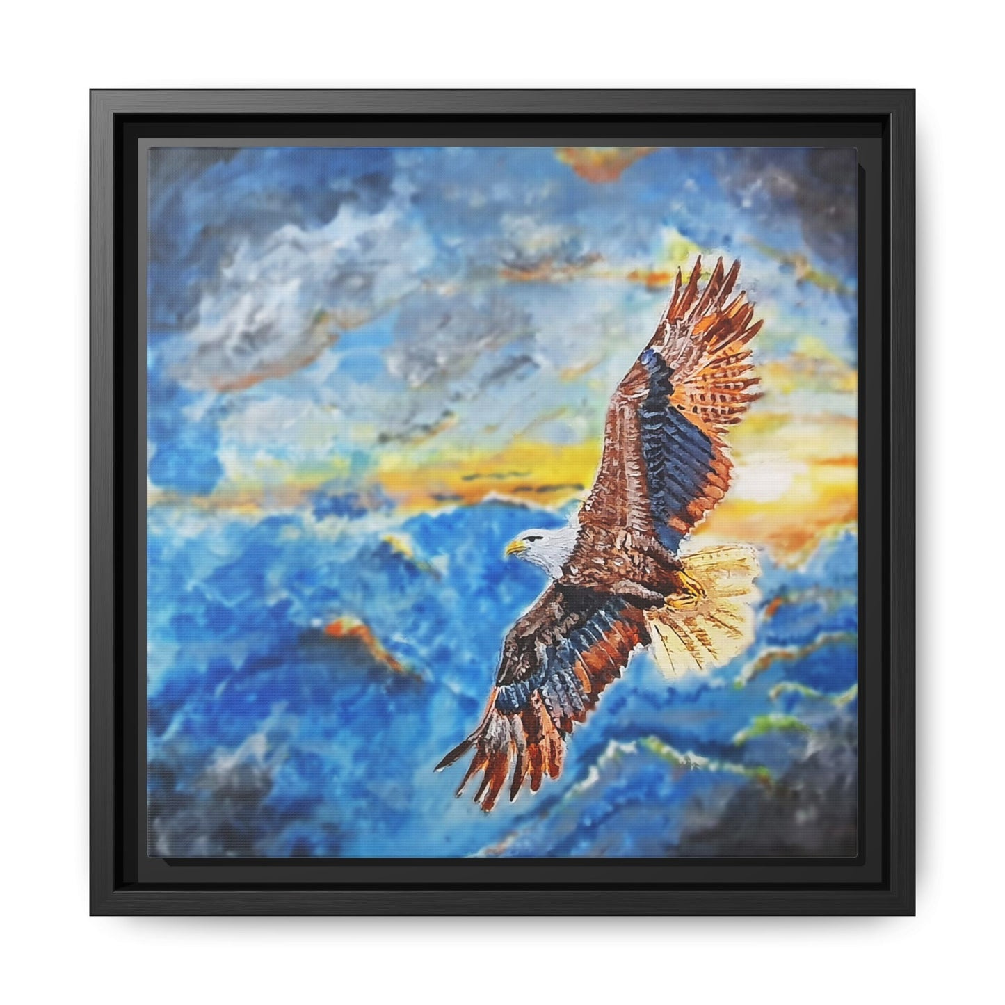 Framed Eagle Artwork - Inspirational Matte Canvas Print