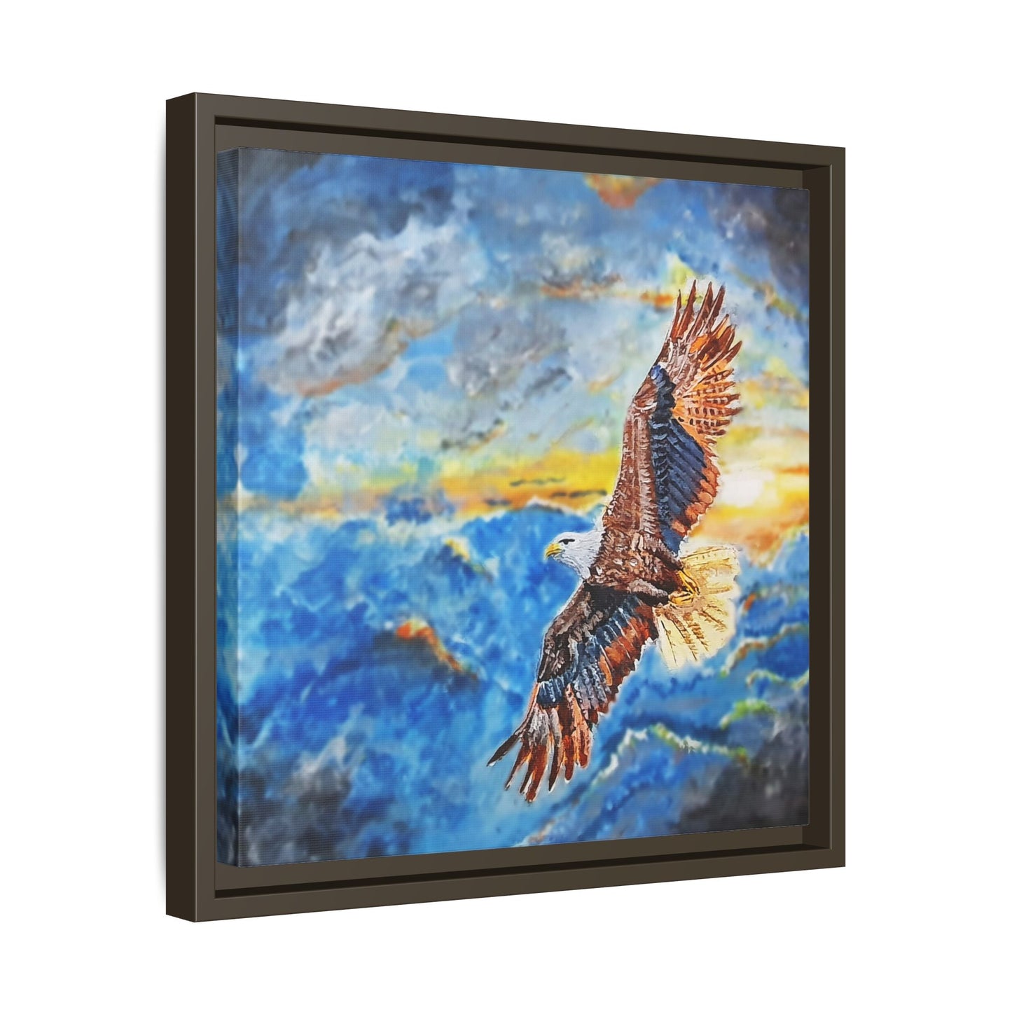 Framed Eagle Artwork - Inspirational Matte Canvas Print