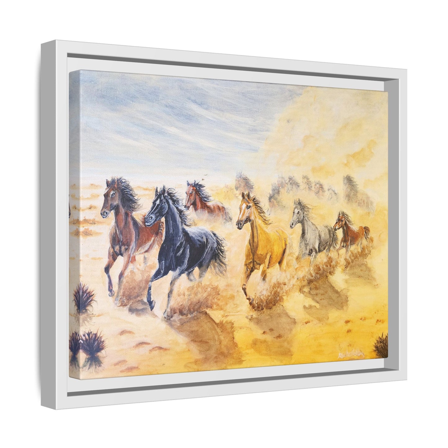 'Mob of Brumbies' Print of an Acrylic Painting by Kerri Welden