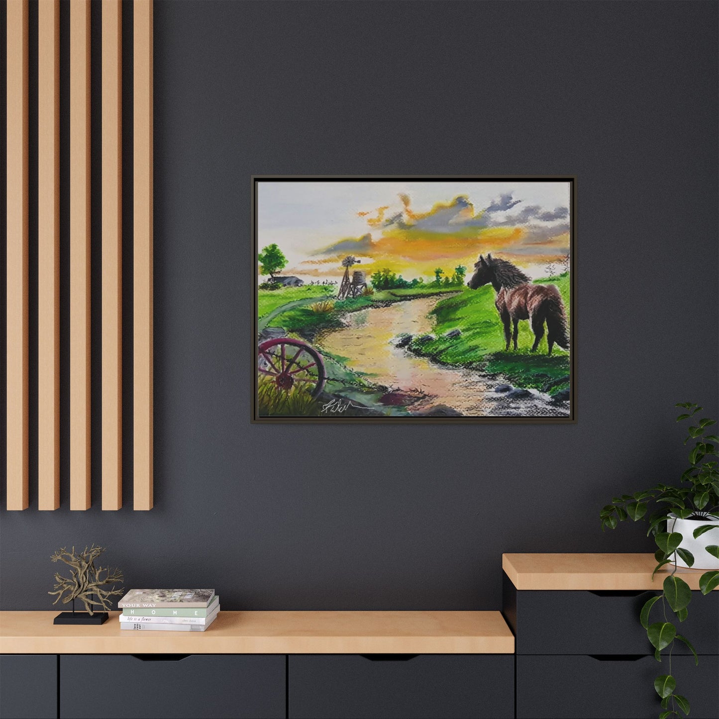 'Country Peace' Oil Pastel Print by Kerri Welden