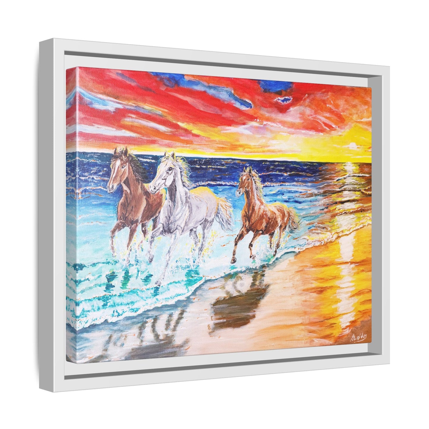 'Sunset Brumby' Print of Acrylic by Kerri Welden