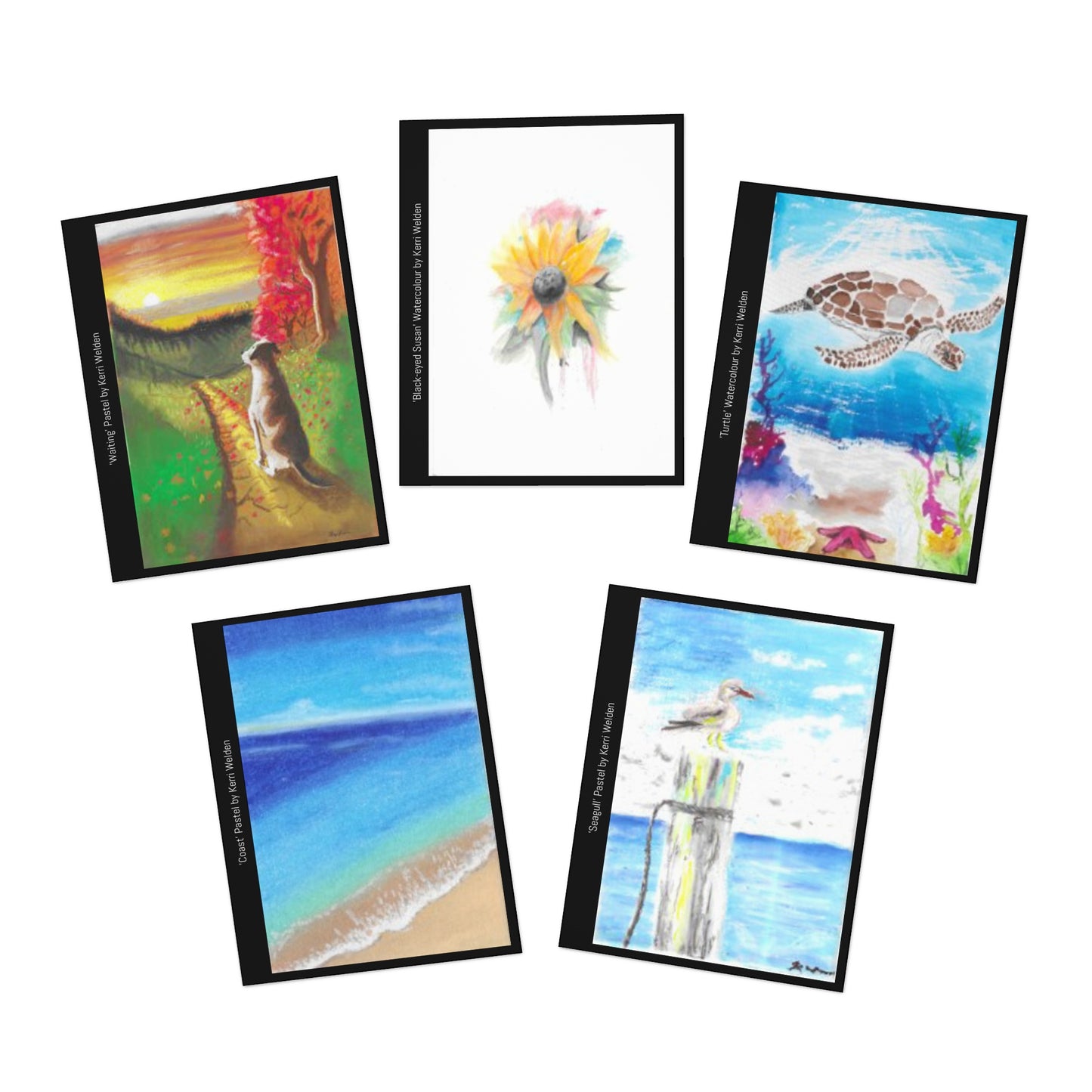 Kerri Welden Paintings Multi-Design Greeting Cards - 5-Pack for Every Occasion