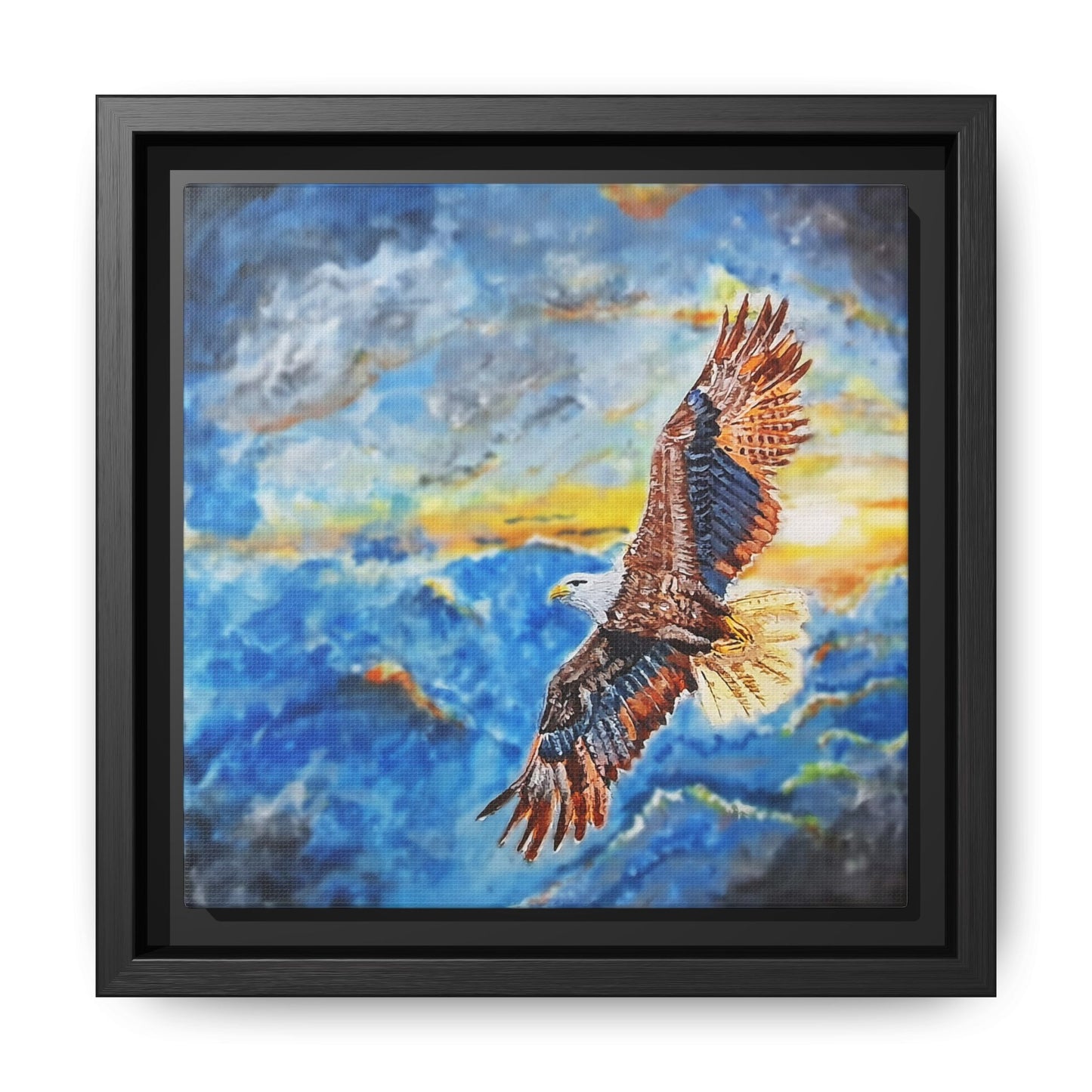 Framed Eagle Artwork - Inspirational Matte Canvas Print