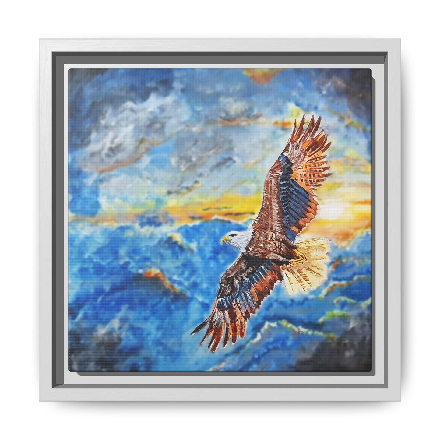 Framed Eagle Artwork - Inspirational Matte Canvas Print