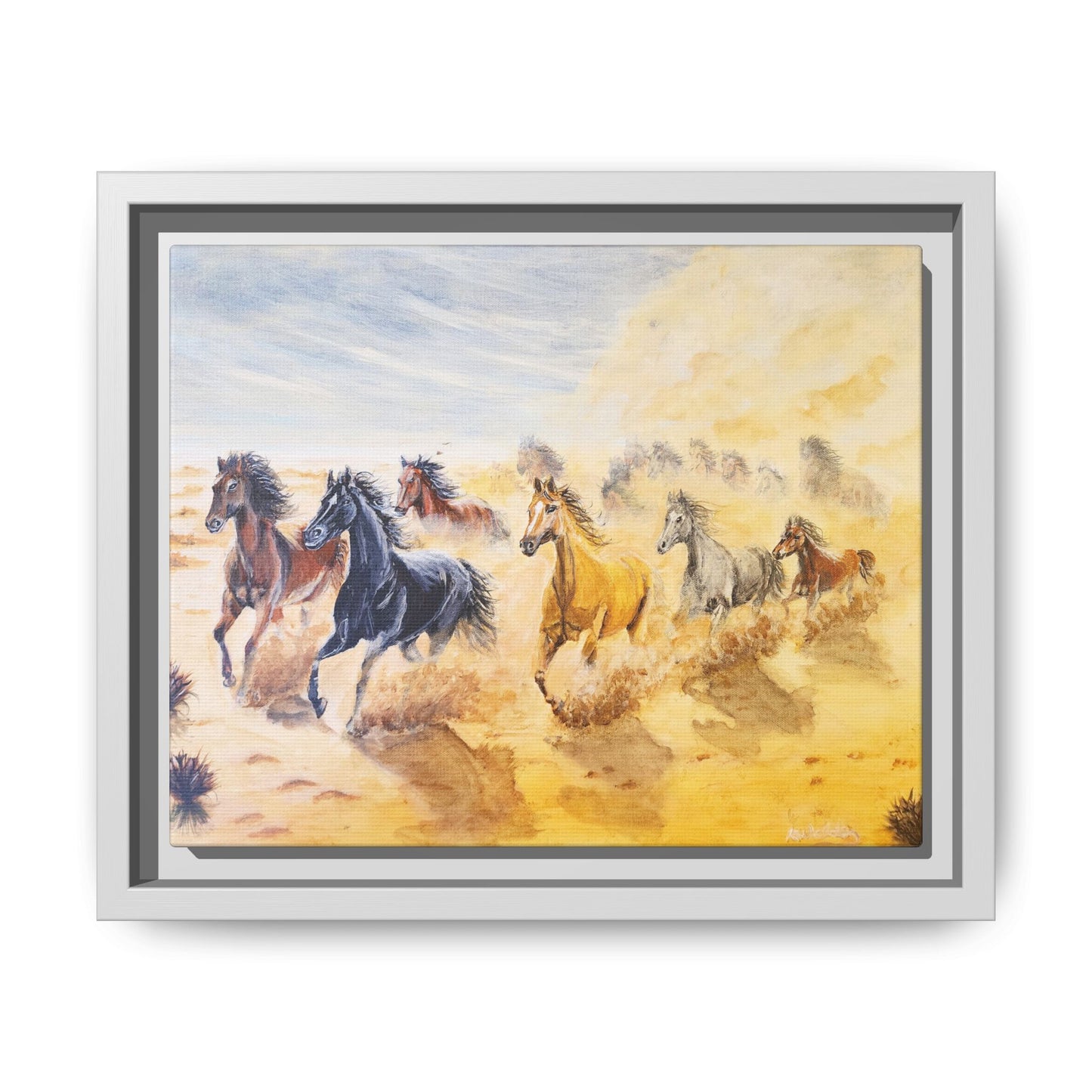 'Mob of Brumbies' Print of an Acrylic Painting by Kerri Welden