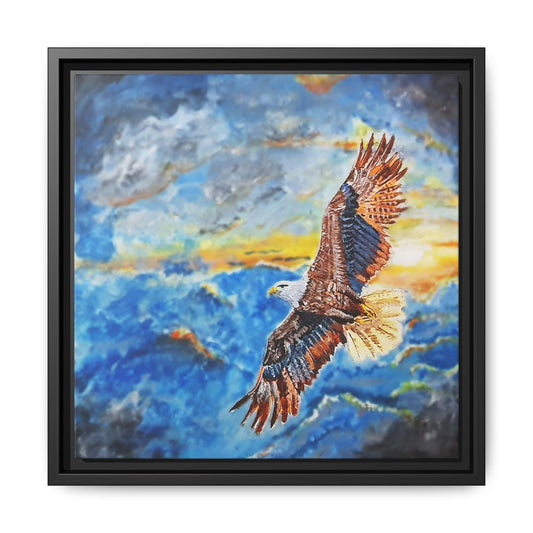 Framed Eagle Artwork - Inspirational Matte Canvas Print
