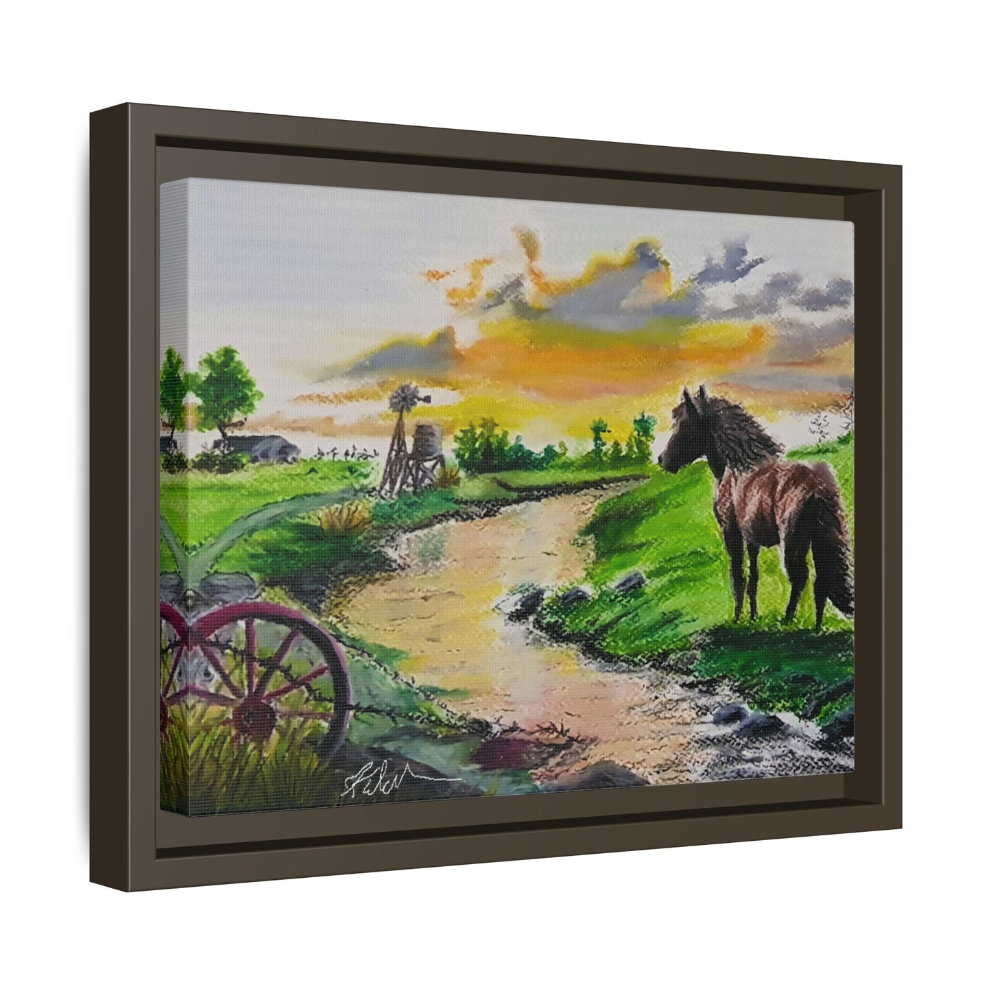 'Country Peace' Oil Pastel Print by Kerri Welden