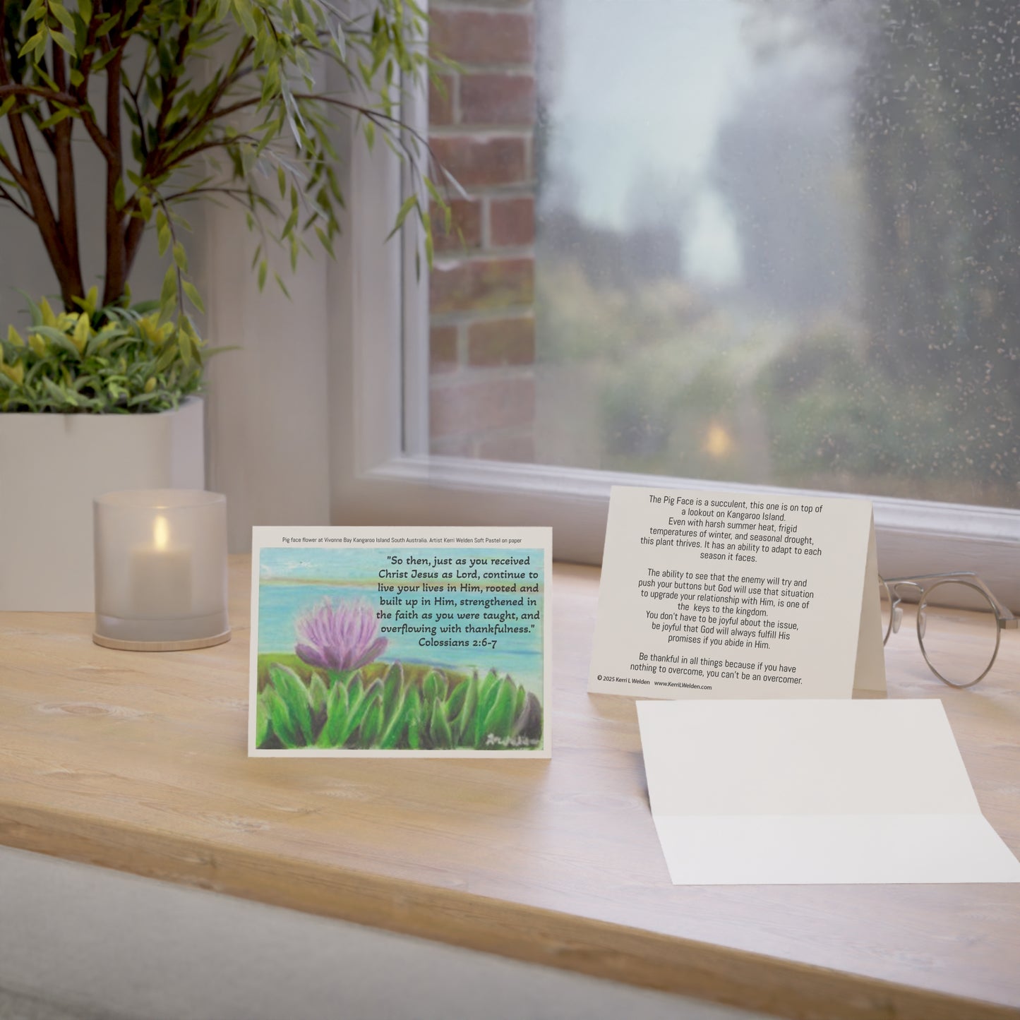 Pigs Face Kangaroo Island Colossians 2:6-7 Greeting Card