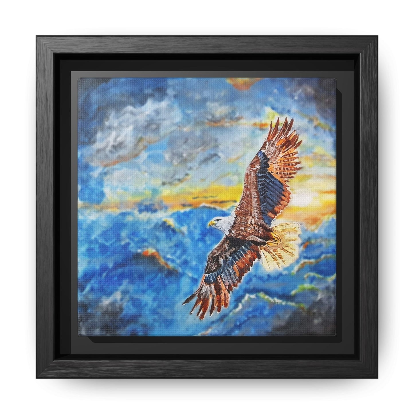 Framed Eagle Artwork - Inspirational Matte Canvas Print