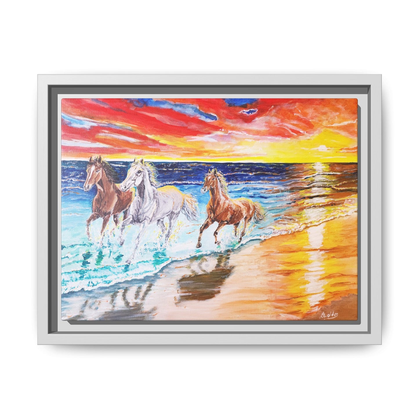 'Sunset Brumby' Print of Acrylic by Kerri Welden