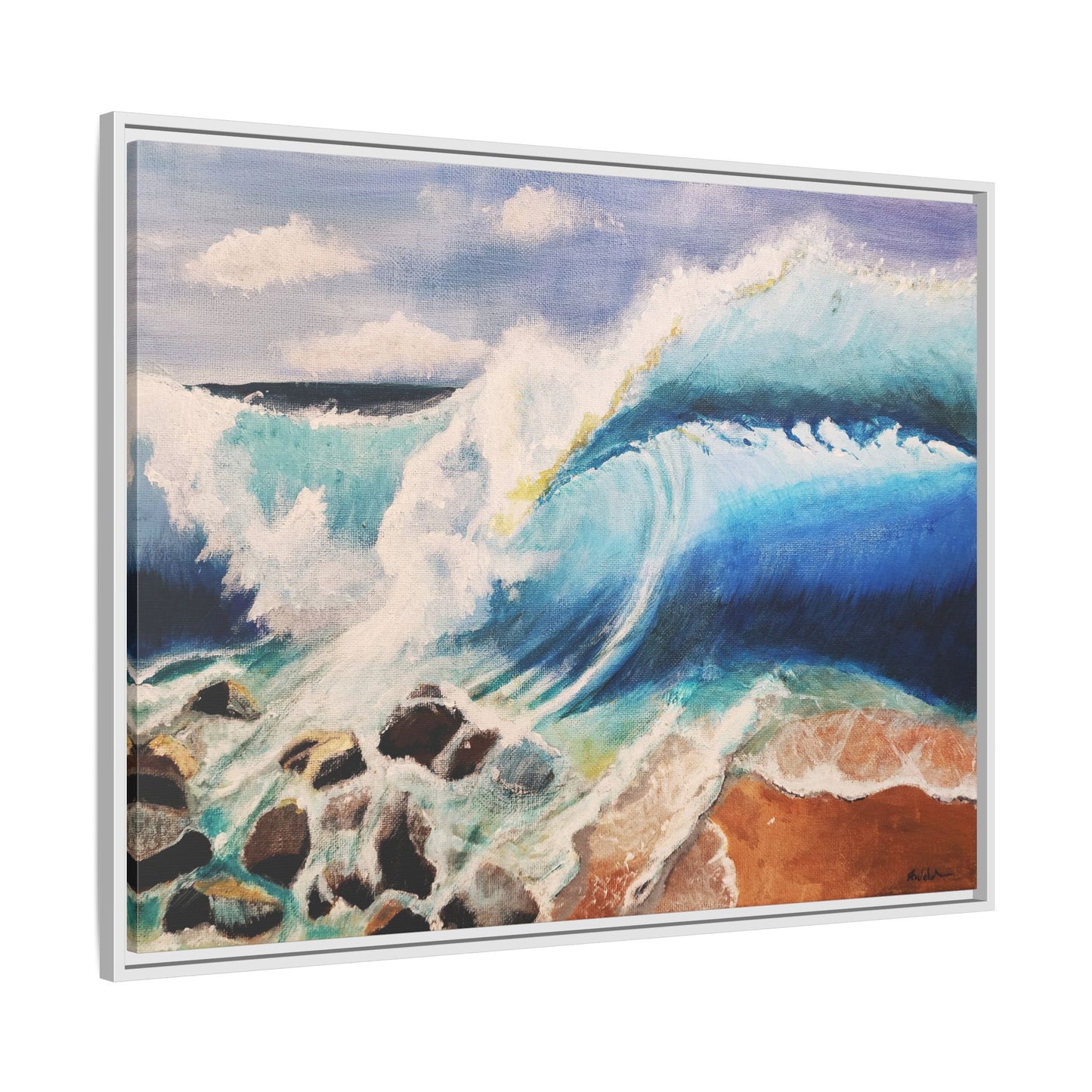 Canvas Wall Art - Ocean Acrylic by Kerri Welden