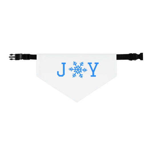 Joy Snowflake Pet Bandana Collar — Holiday Dog & Cat Accessory