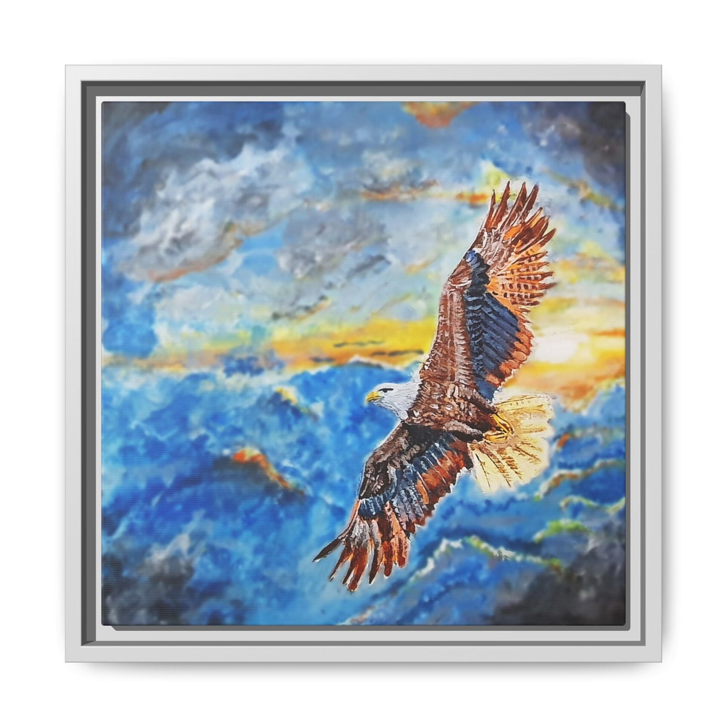 Framed Eagle Artwork - Inspirational Matte Canvas Print