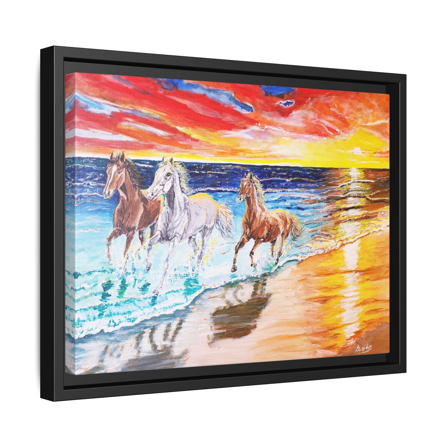 'Sunset Brumby' Print of Acrylic by Kerri Welden