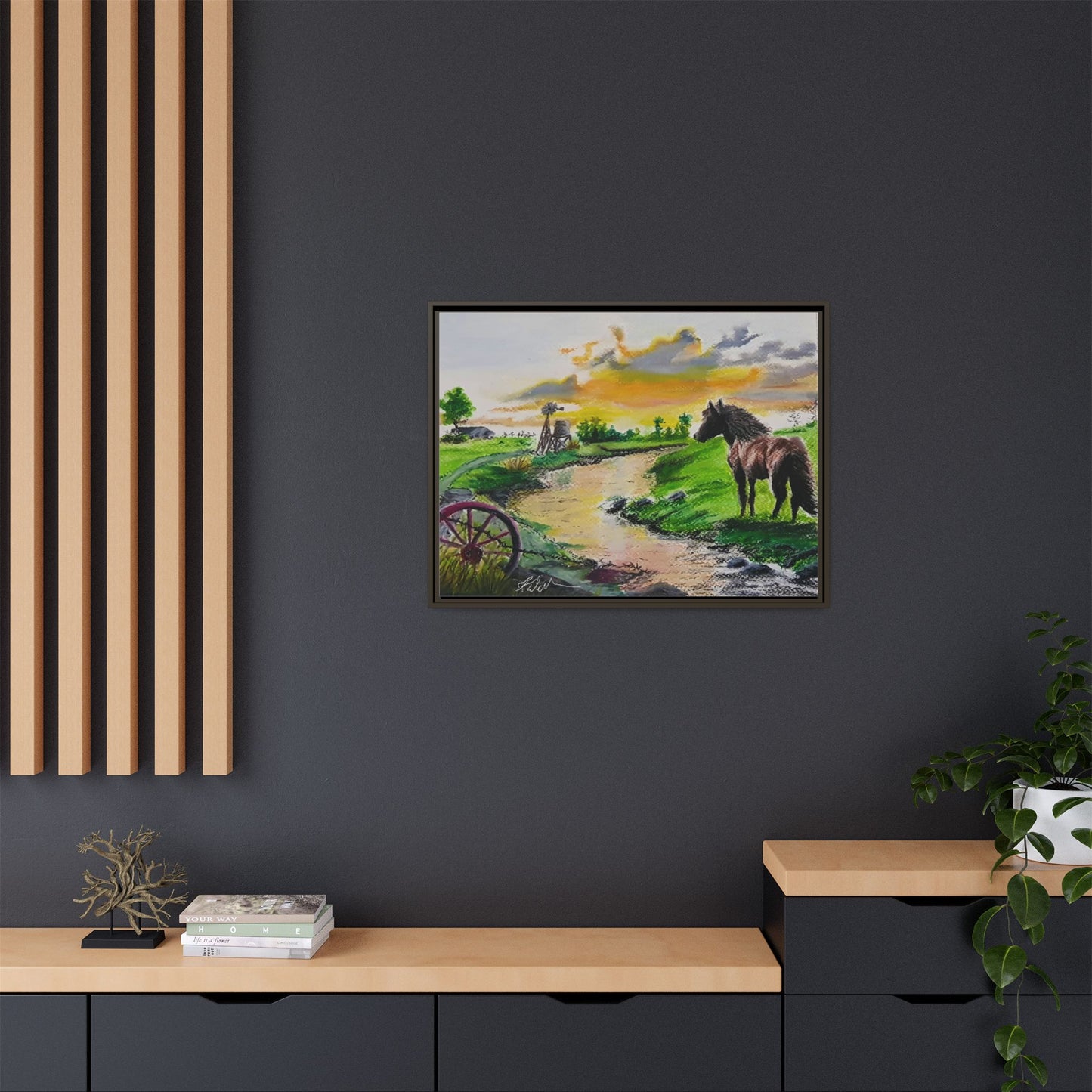 'Country Peace' Oil Pastel Print by Kerri Welden