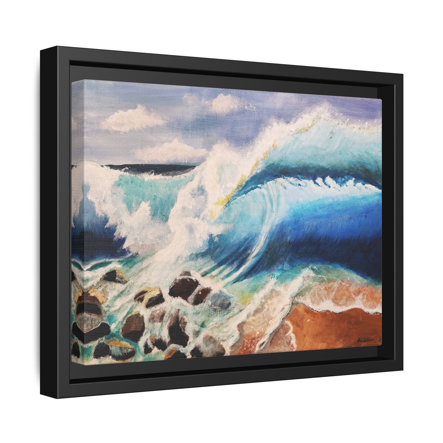 Canvas Wall Art - Ocean Acrylic by Kerri Welden