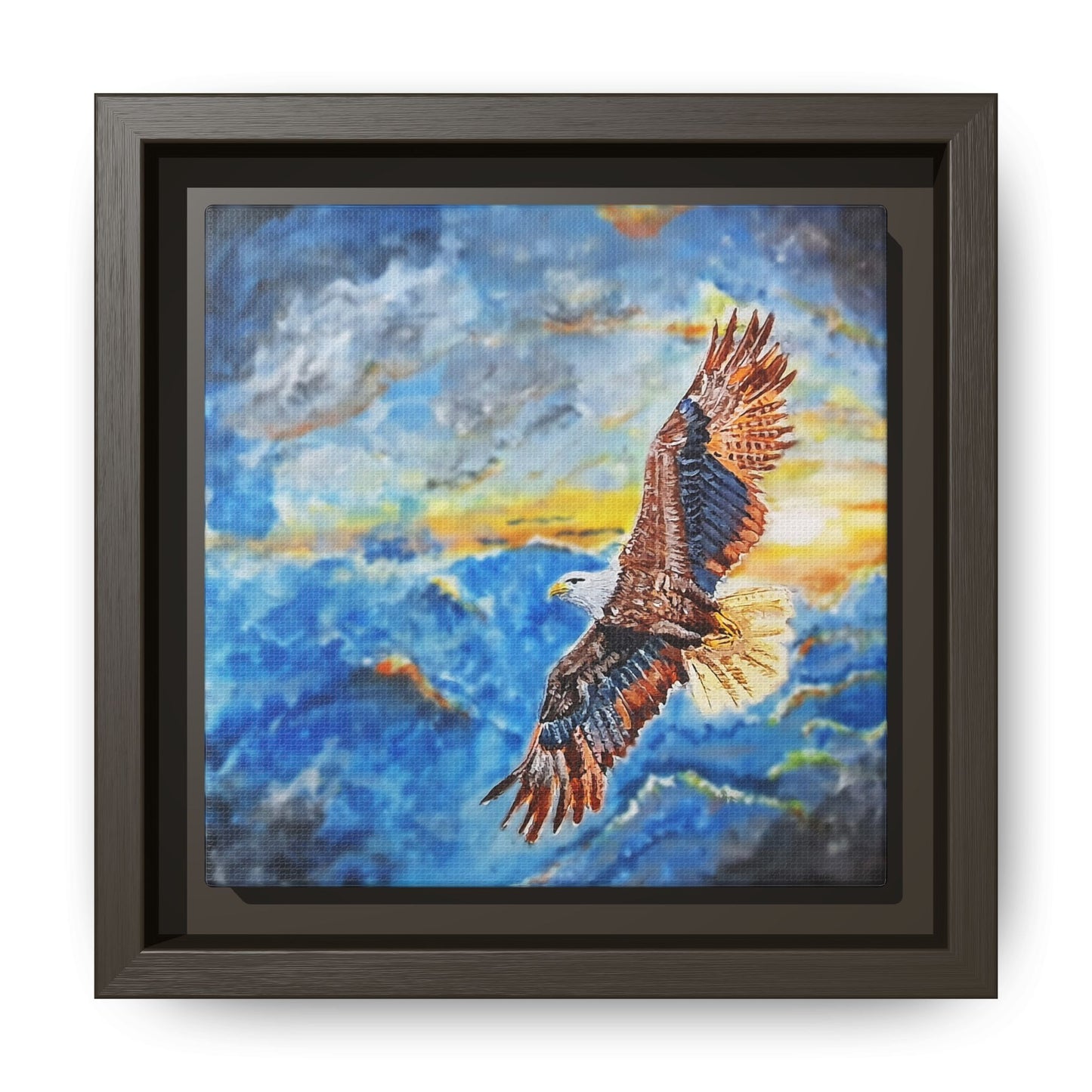 Framed Eagle Artwork - Inspirational Matte Canvas Print