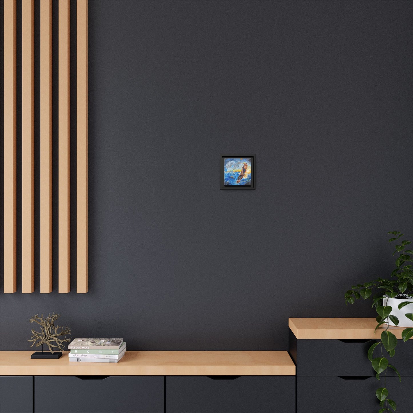 Framed Eagle Artwork - Inspirational Matte Canvas Print