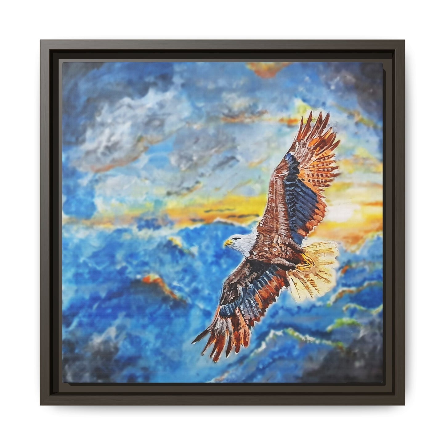 Framed Eagle Artwork - Inspirational Matte Canvas Print