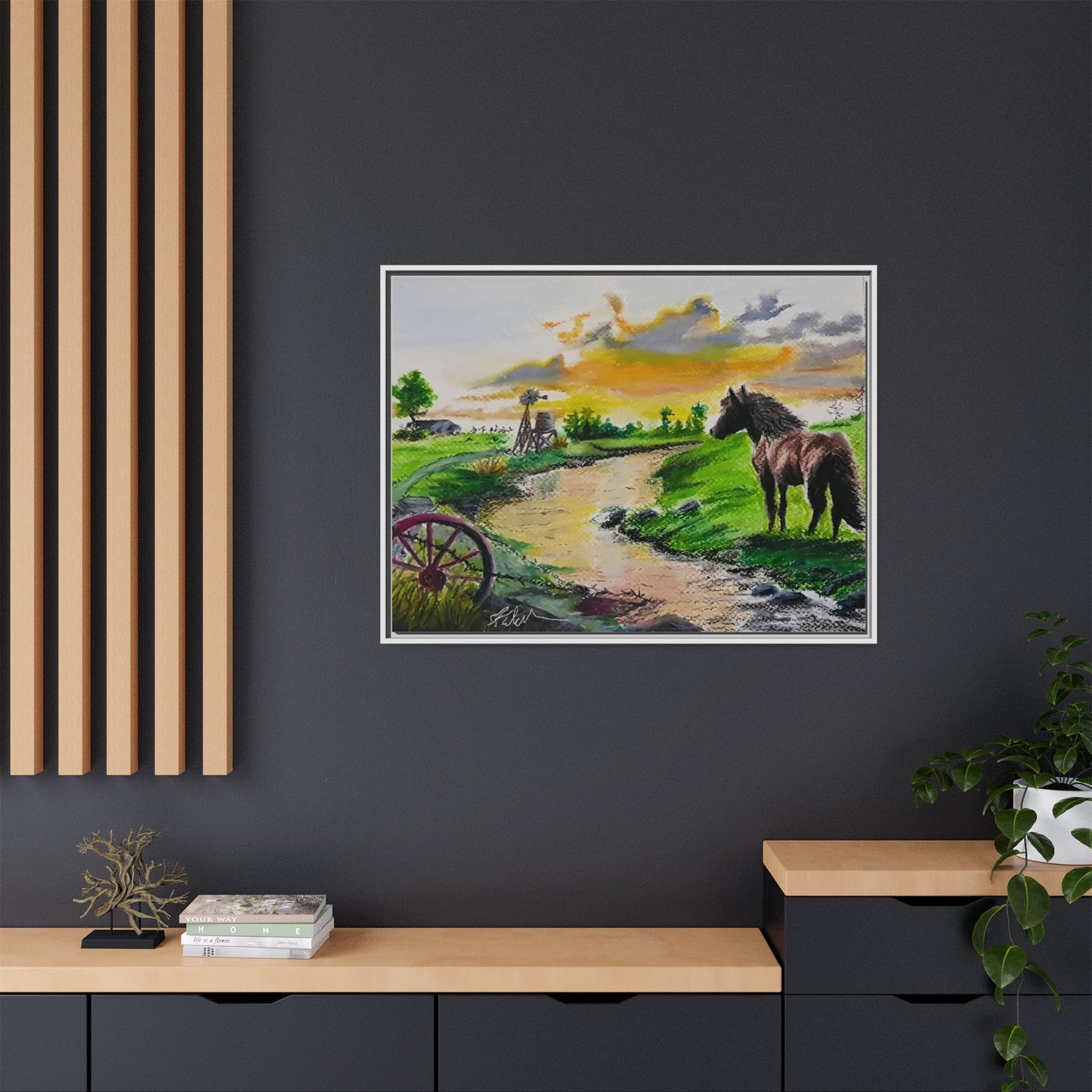 'Country Peace' Oil Pastel Print by Kerri Welden