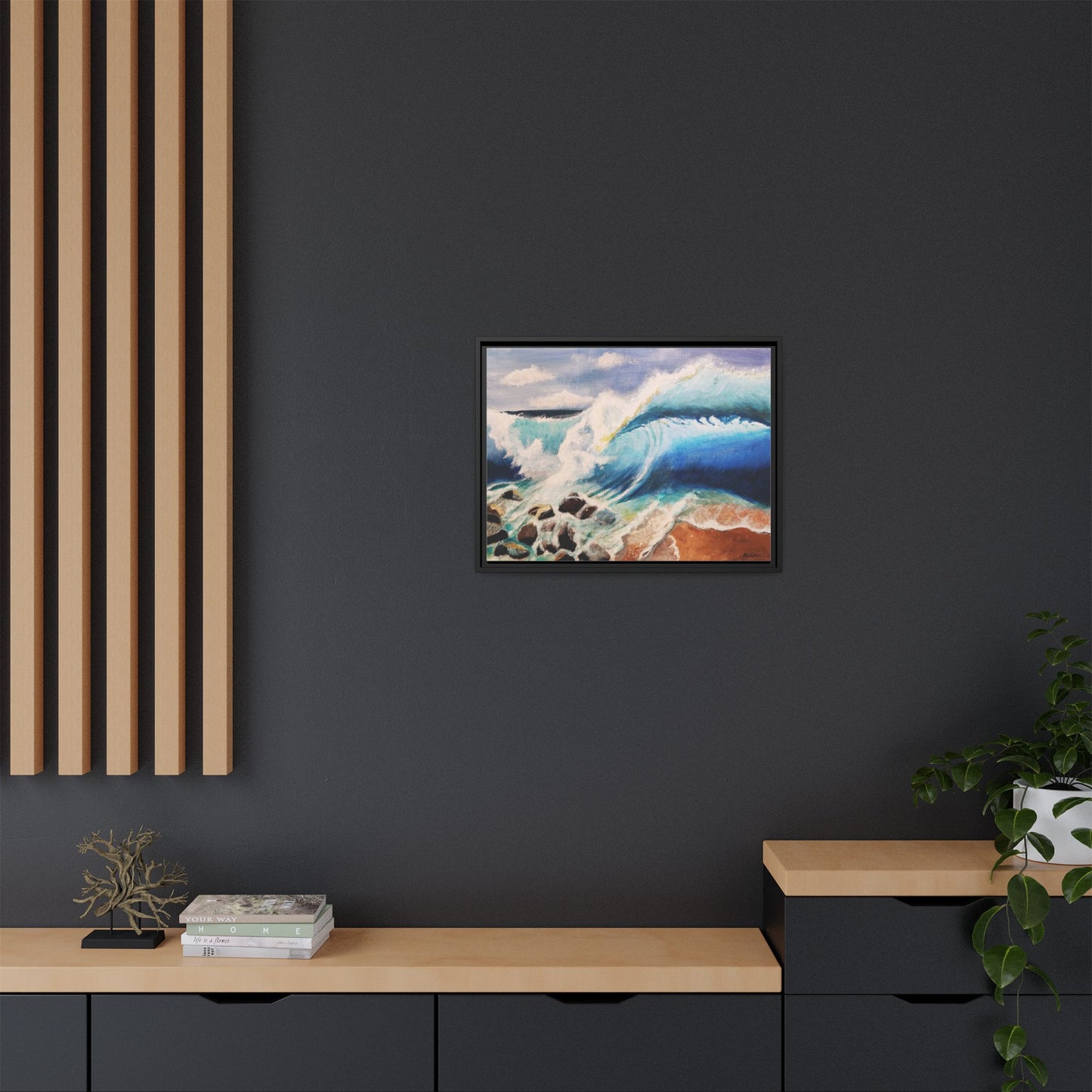 Canvas Wall Art - Ocean Acrylic by Kerri Welden