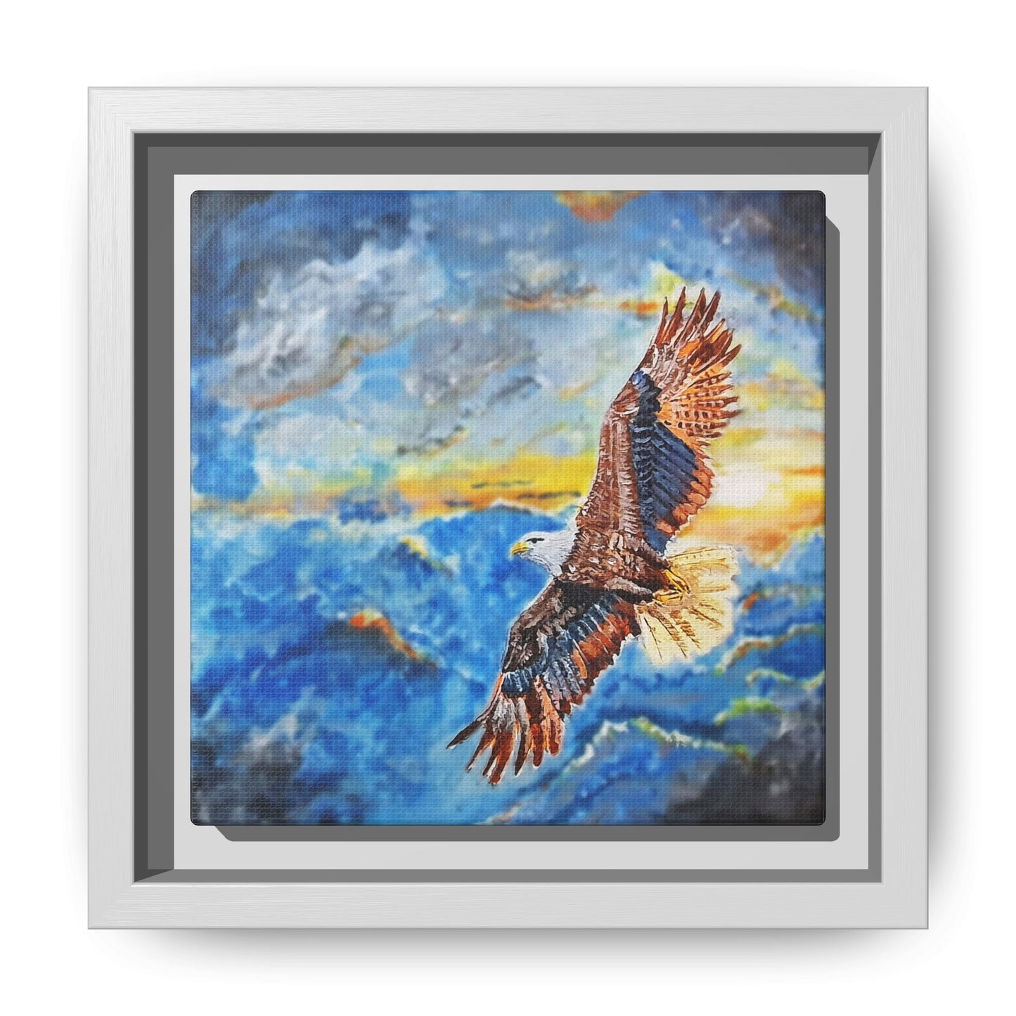 Framed Eagle Artwork - Inspirational Matte Canvas Print