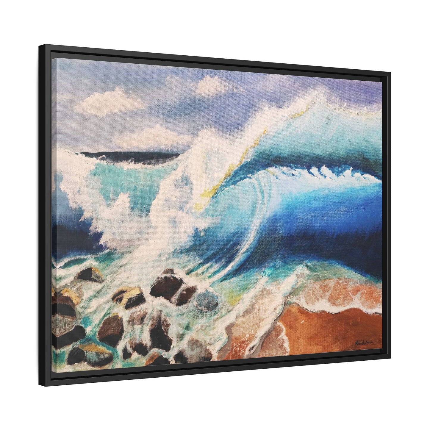 Canvas Wall Art - Ocean Acrylic by Kerri Welden