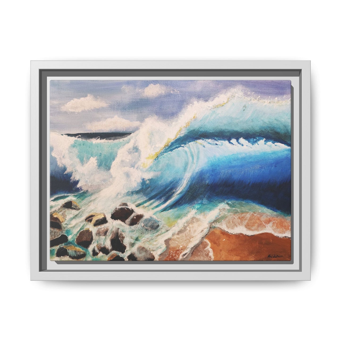 Canvas Wall Art - Ocean Acrylic by Kerri Welden