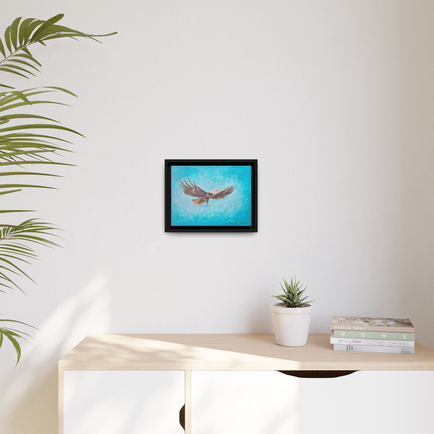 'Provisional Eagle', Canvas Print with floating frame, Acrylic Painting by Kerri Welden