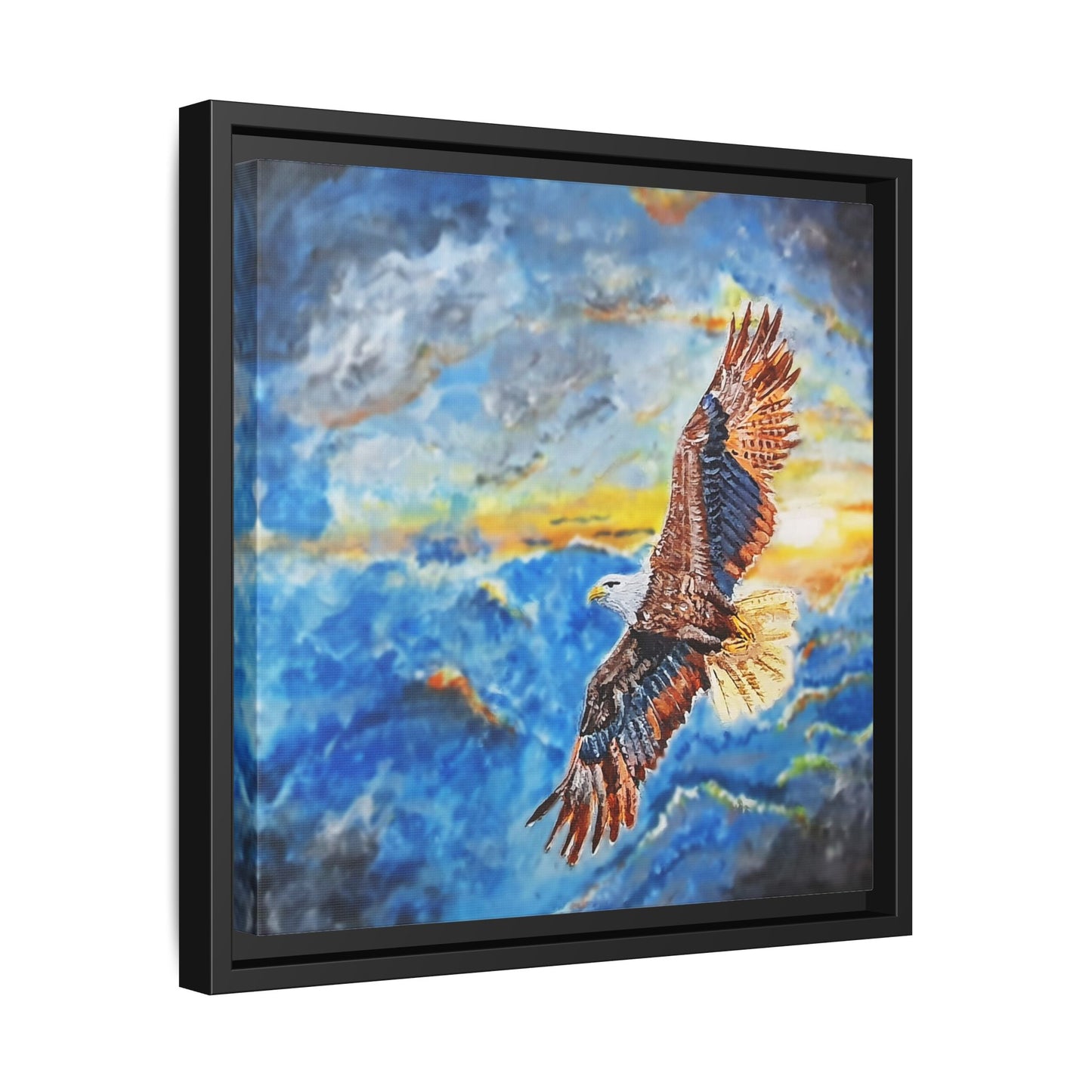 Framed Eagle Artwork - Inspirational Matte Canvas Print