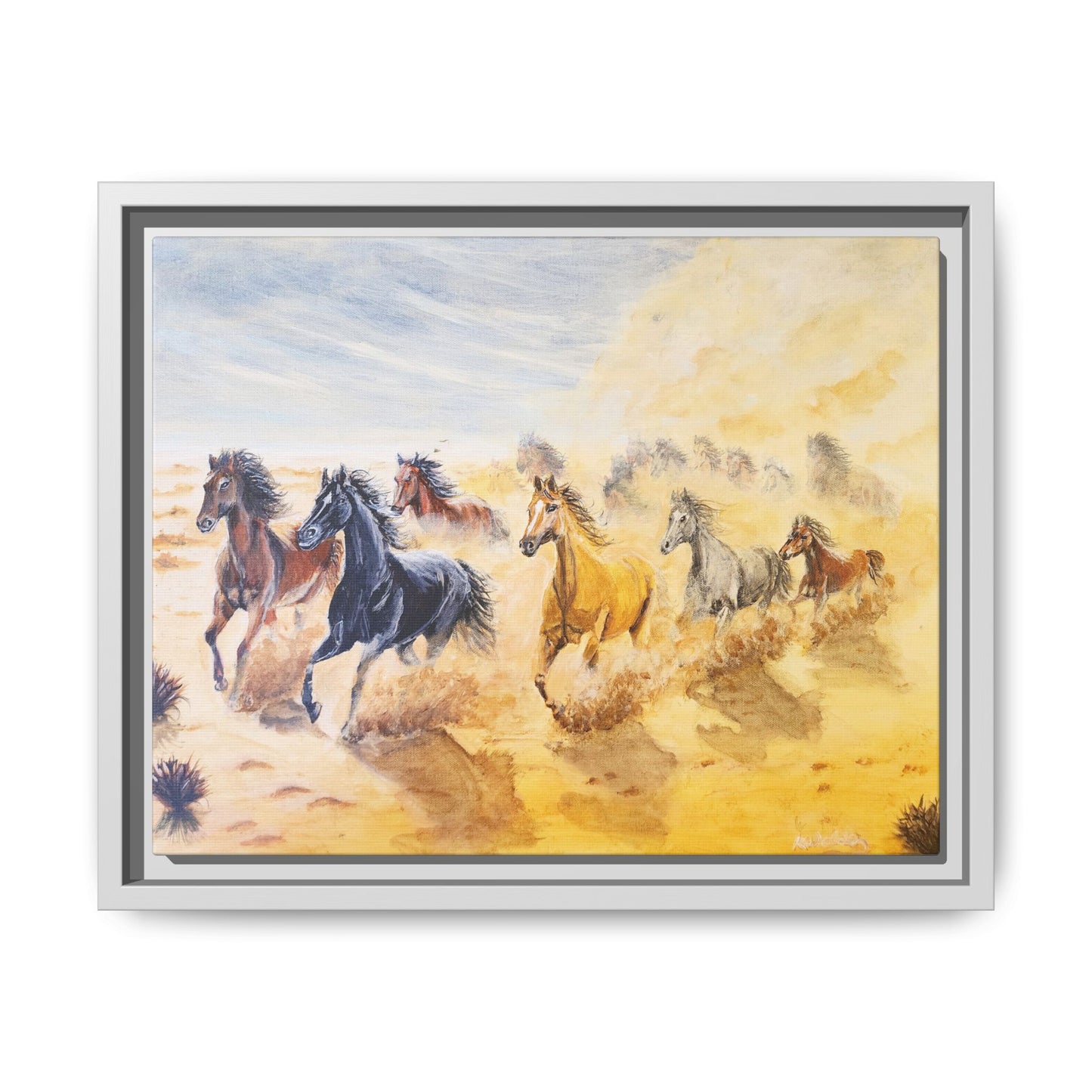 'Mob of Brumbies' Print of an Acrylic Painting by Kerri Welden