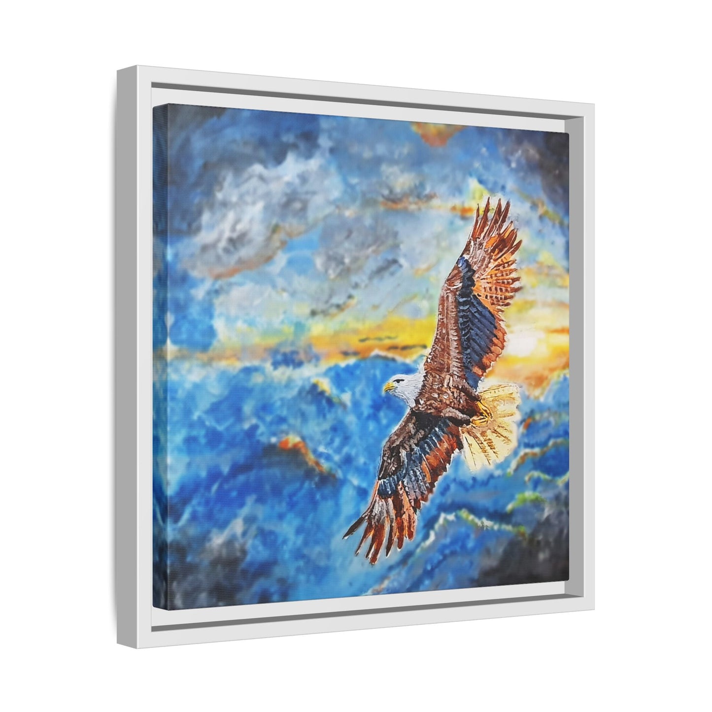Framed Eagle Artwork - Inspirational Matte Canvas Print