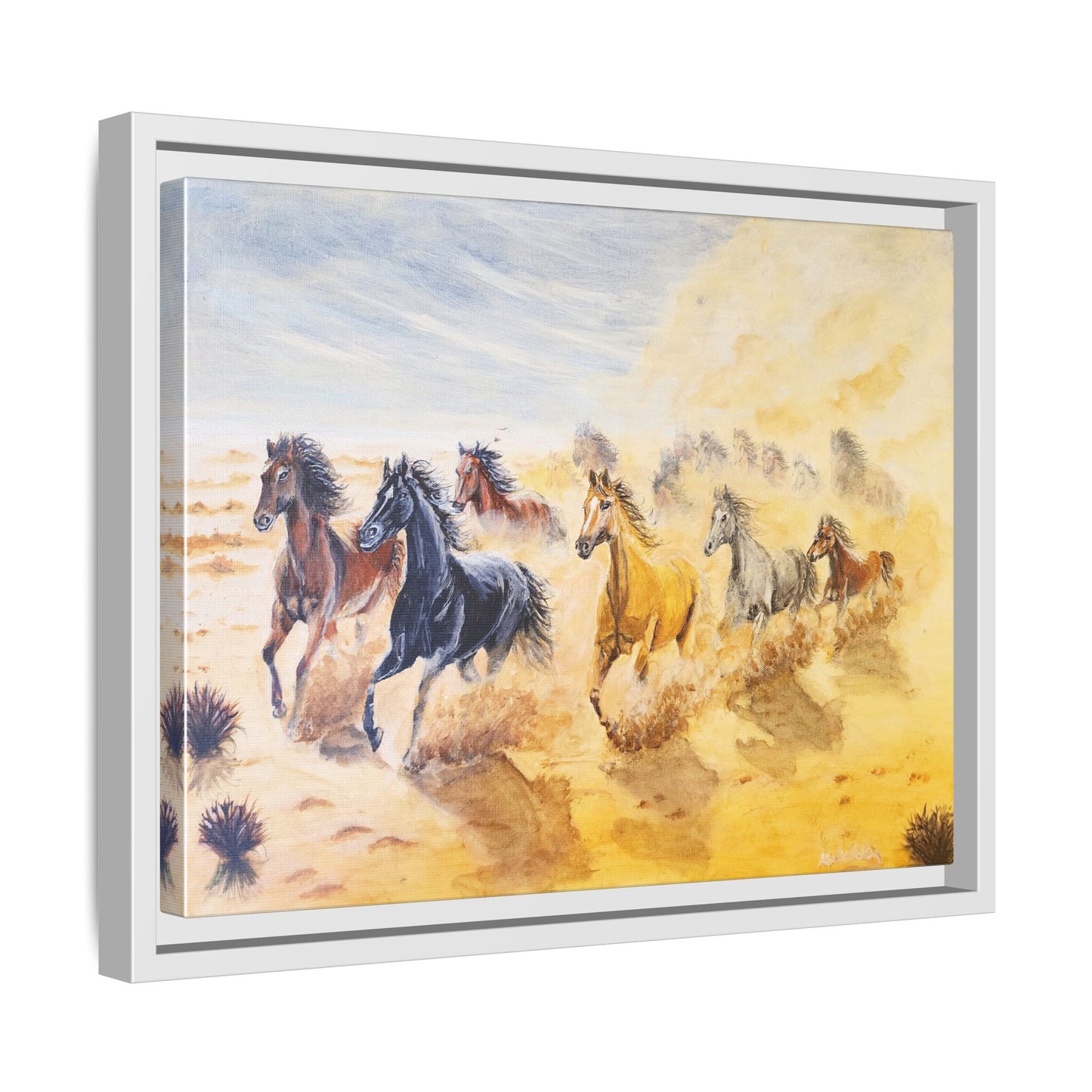 'Mob of Brumbies' Print of an Acrylic Painting by Kerri Welden