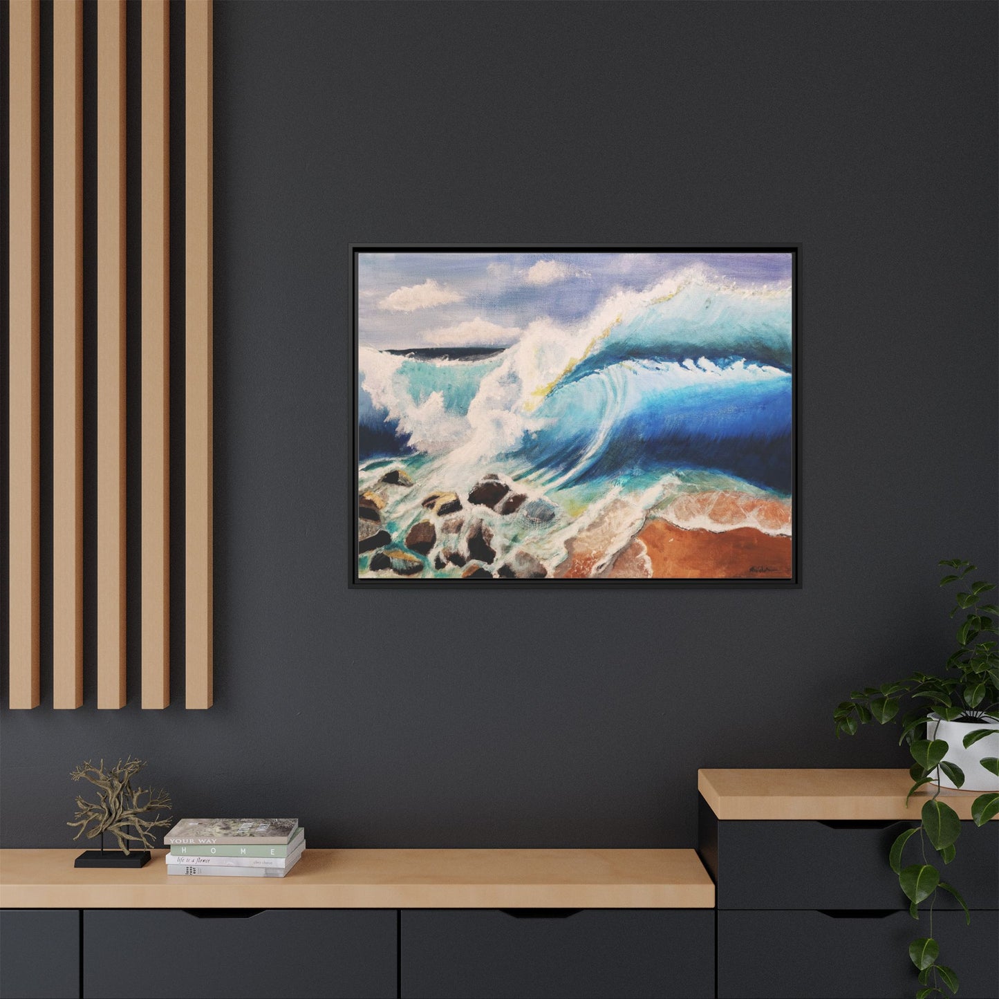 Canvas Wall Art - Ocean Acrylic by Kerri Welden