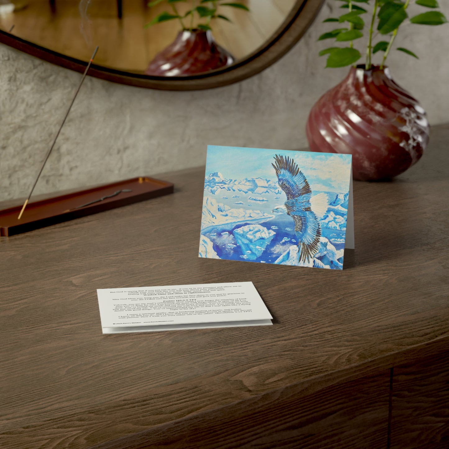 Healing Eagle Greeting Cards Psalms 103:2-5