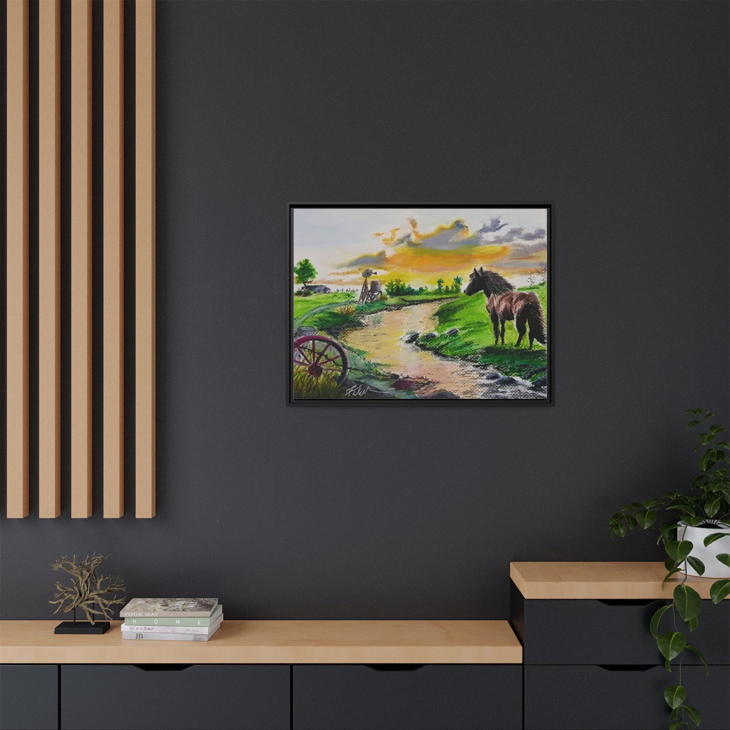 'Country Peace' Oil Pastel Print by Kerri Welden