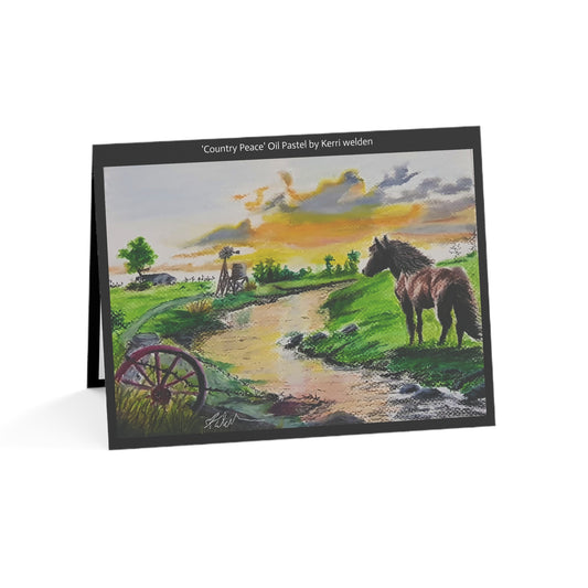 Country Peace Psalms 23:1-3 Greeting Cards