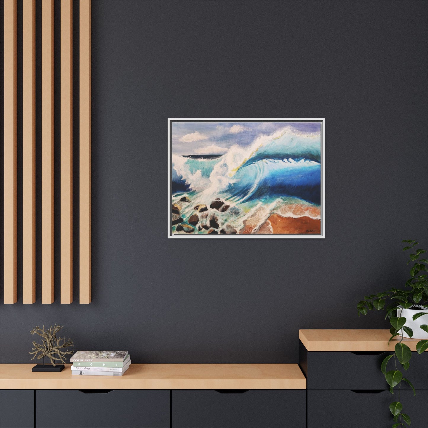 Canvas Wall Art - Ocean Acrylic by Kerri Welden