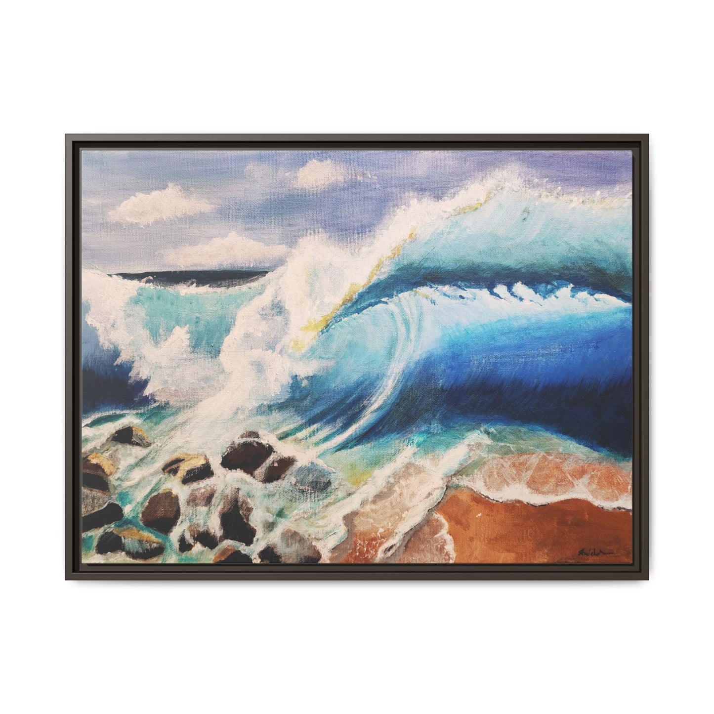 Canvas Wall Art - Ocean Acrylic by Kerri Welden