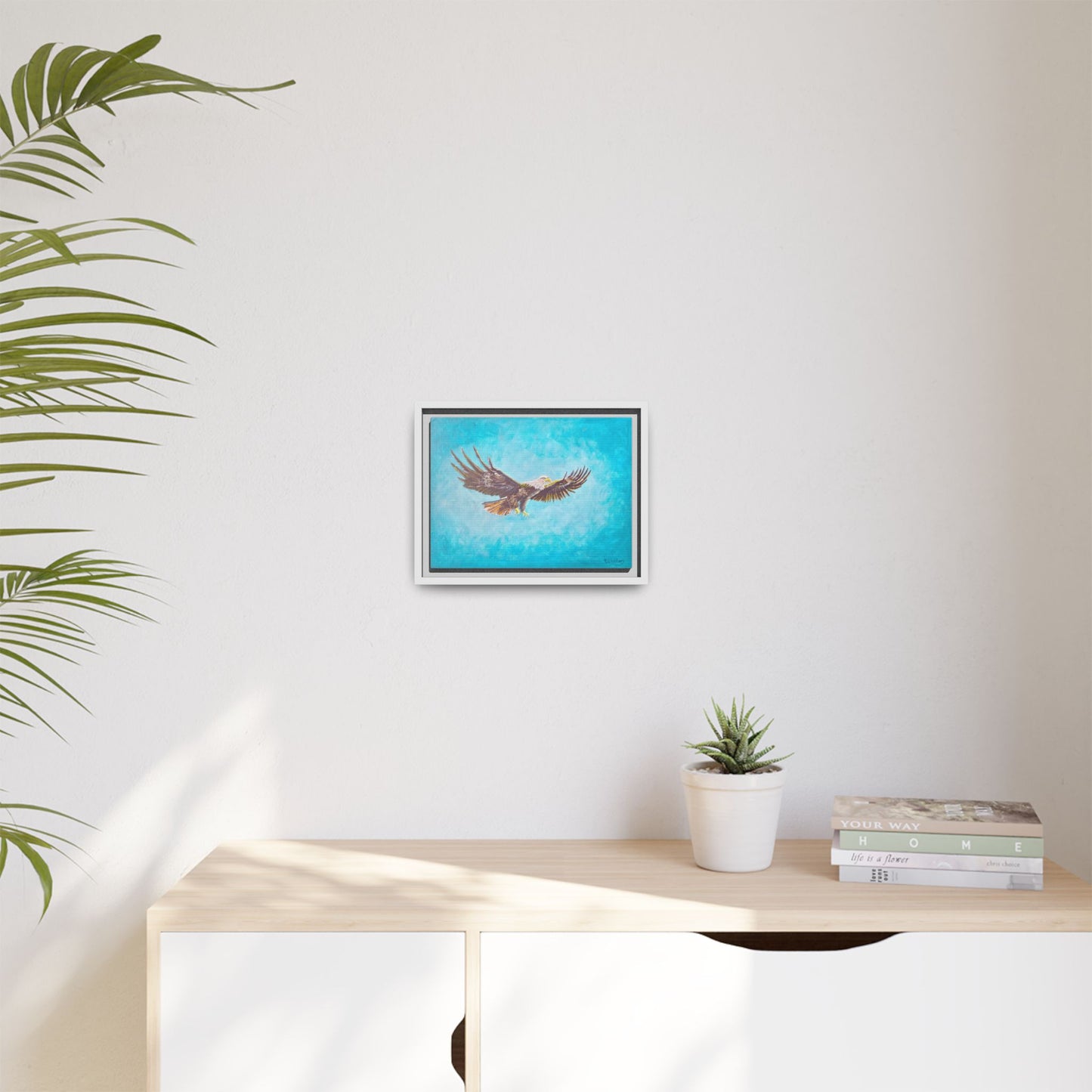 'Provisional Eagle', Canvas Print with floating frame, Acrylic Painting by Kerri Welden