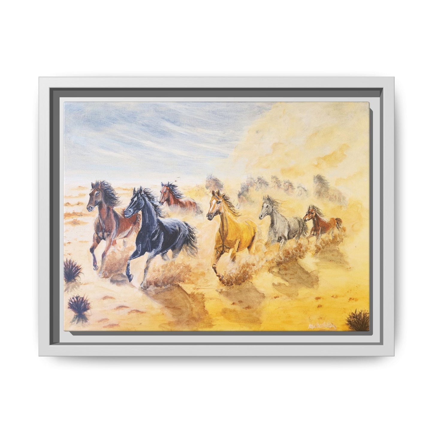 'Mob of Brumbies' Print of an Acrylic Painting by Kerri Welden