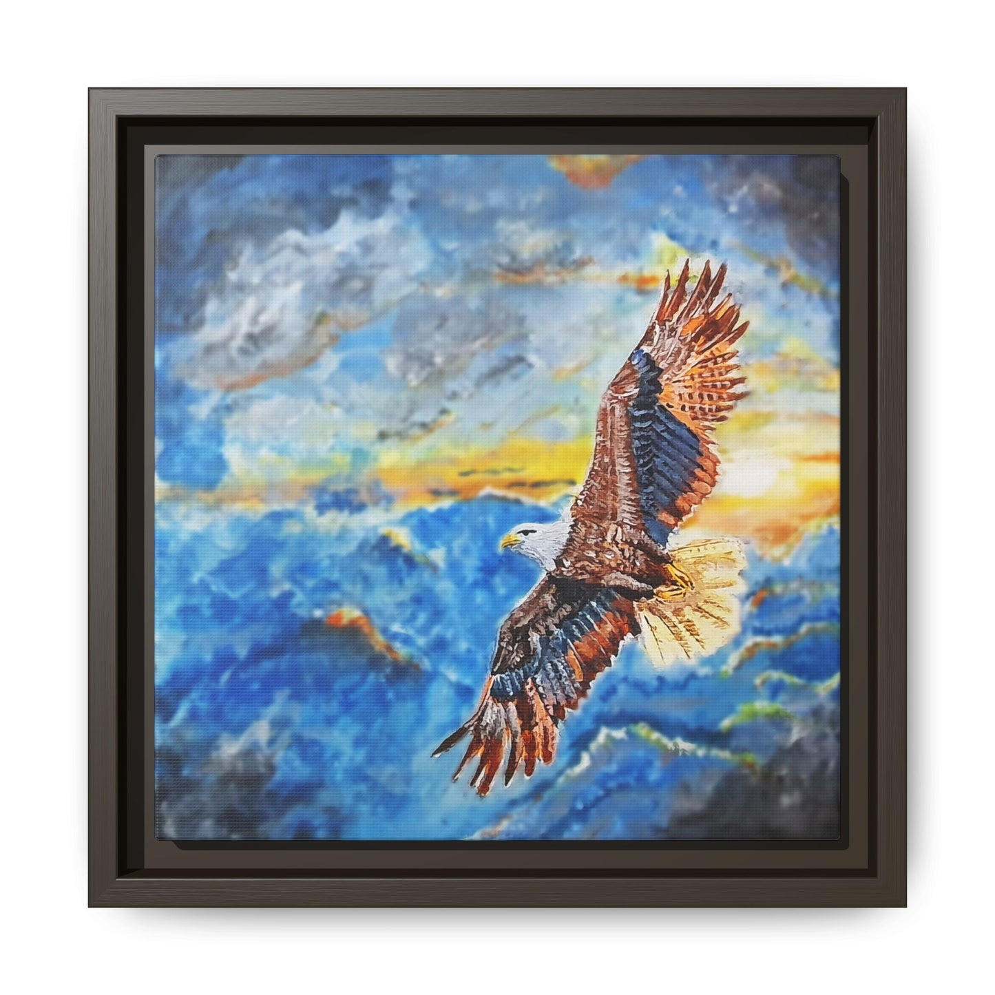 Framed Eagle Artwork - Inspirational Matte Canvas Print