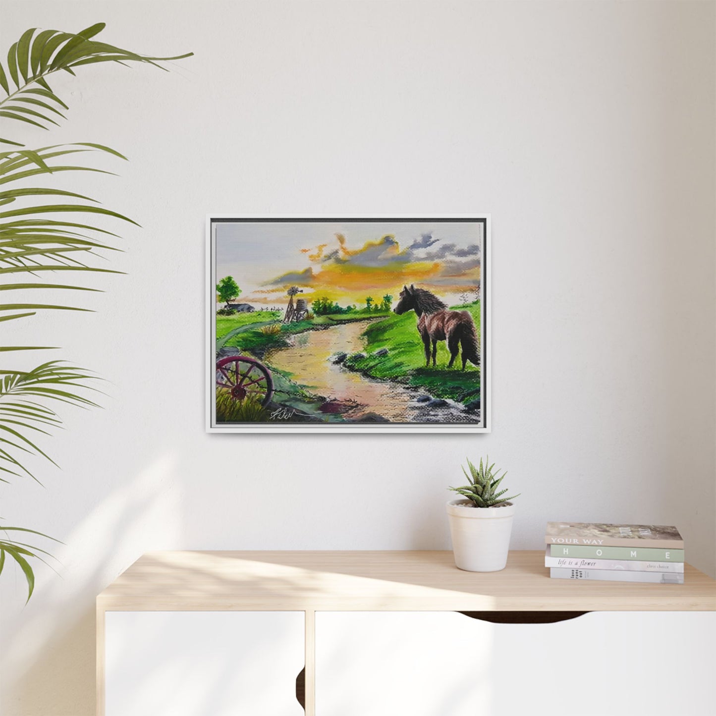 'Country Peace' Oil Pastel Print by Kerri Welden