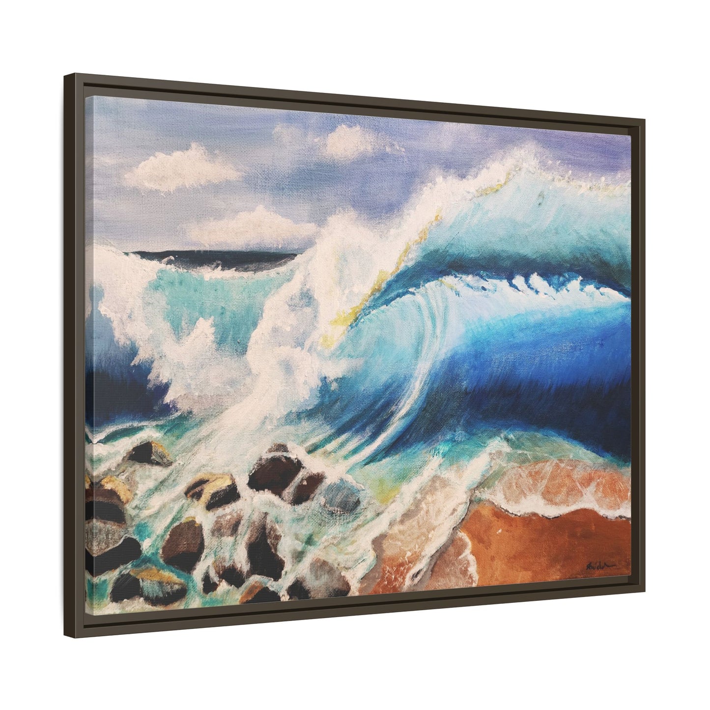 Canvas Wall Art - Ocean Acrylic by Kerri Welden