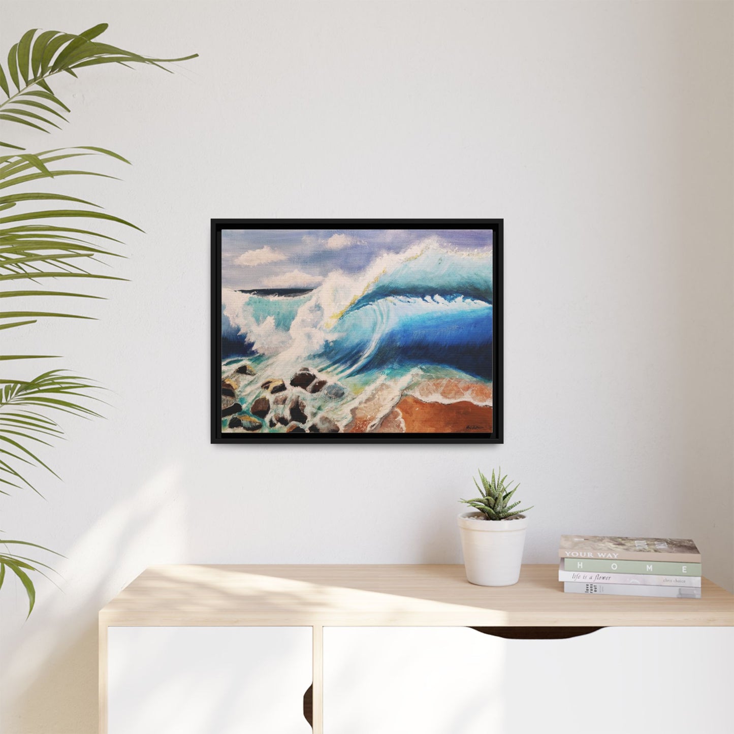 Canvas Wall Art - Ocean Acrylic by Kerri Welden